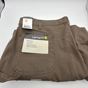 Carhartt Work Shorts Mens 42 Original Fit B144 LBR 8.5 in Inseam New Brown‎